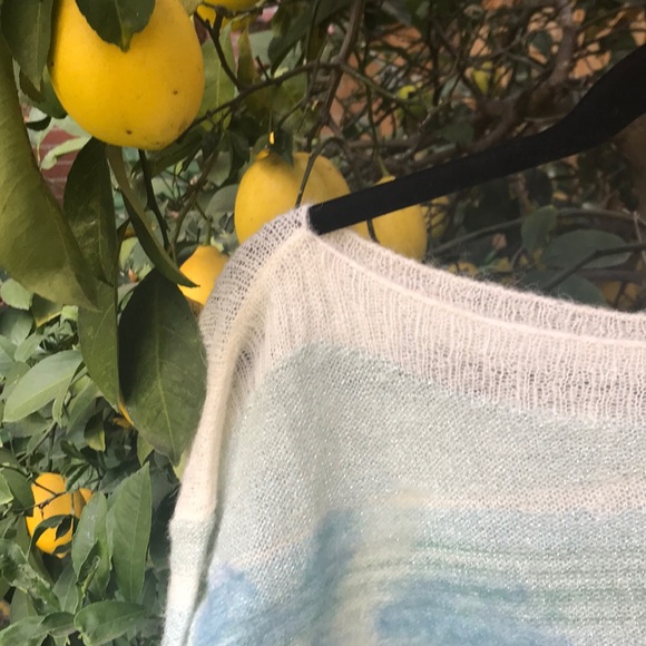 Anthropologie sea foam sweater with slight sparkle - Picture 2 of 2