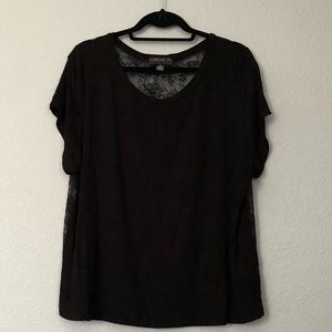 Black tee with Lace back