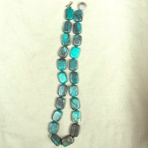 Teal stone necklace