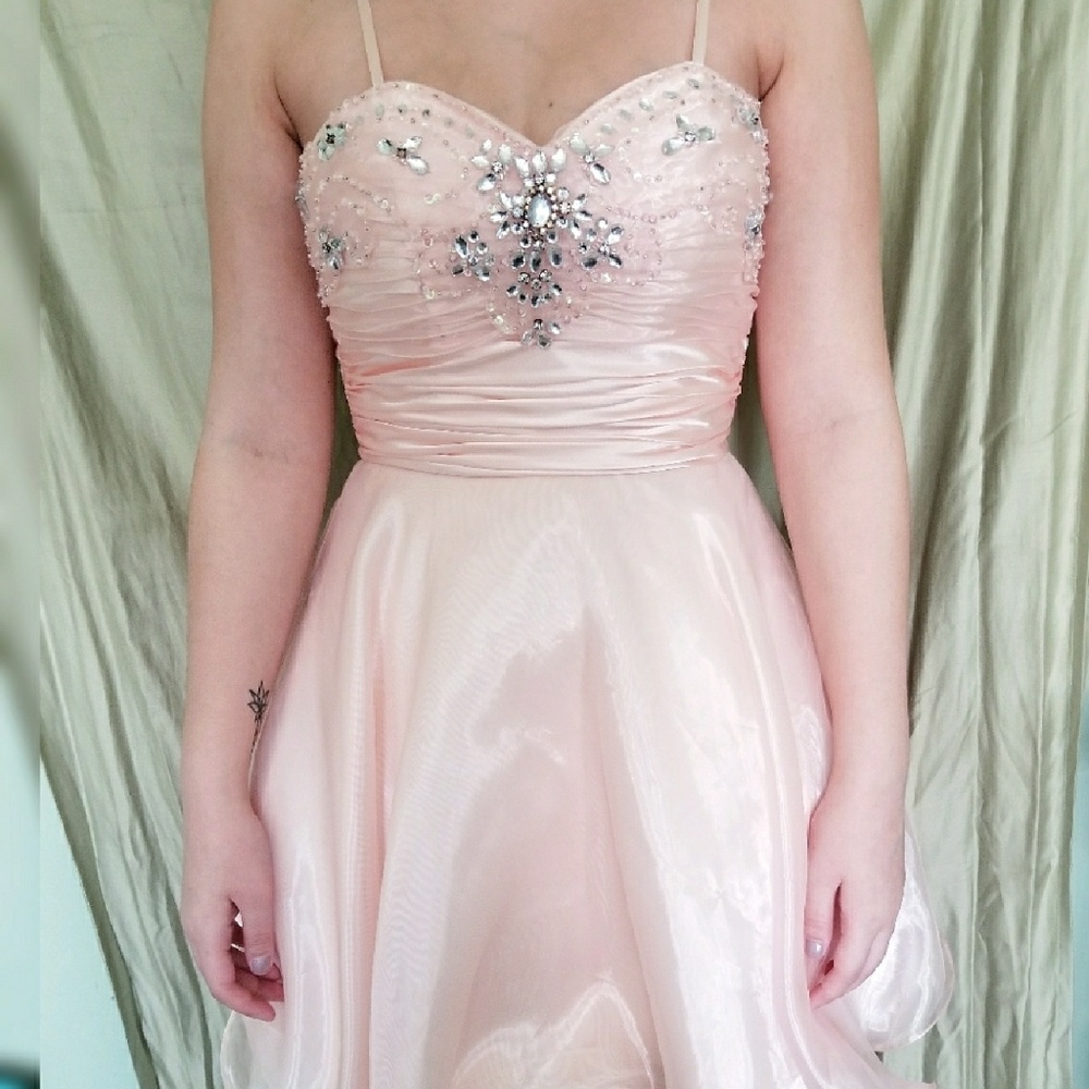 Short Peach Party Dress