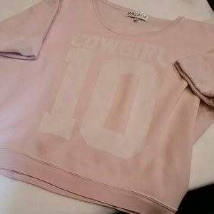 GIFTED Wildfox Couture Cowgirl Cropped BBJ Small Pink