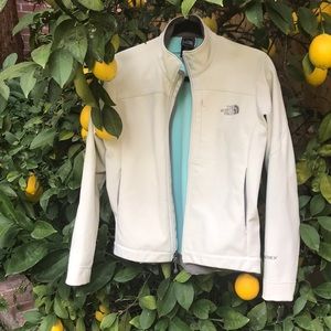 North Face Turquoise Fleece Lined Jacket