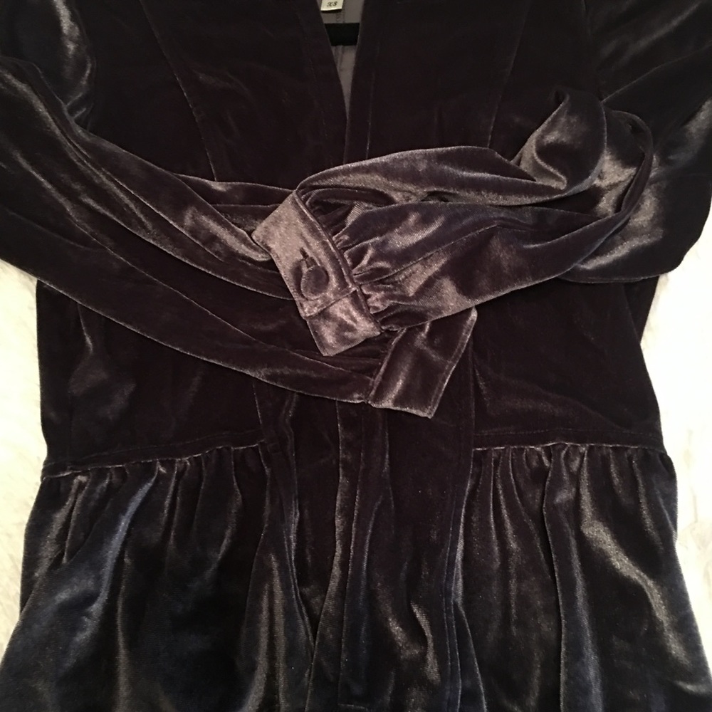 Velvet jacket.  Purple/silver