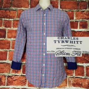 Charles Tyrwhitt SLIM Fit Shirt Sz M 15.5-33