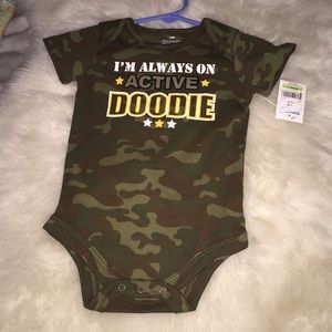 12m “I’m always on Active Doodie” Onesie