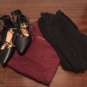Maroon Stretch Pant
