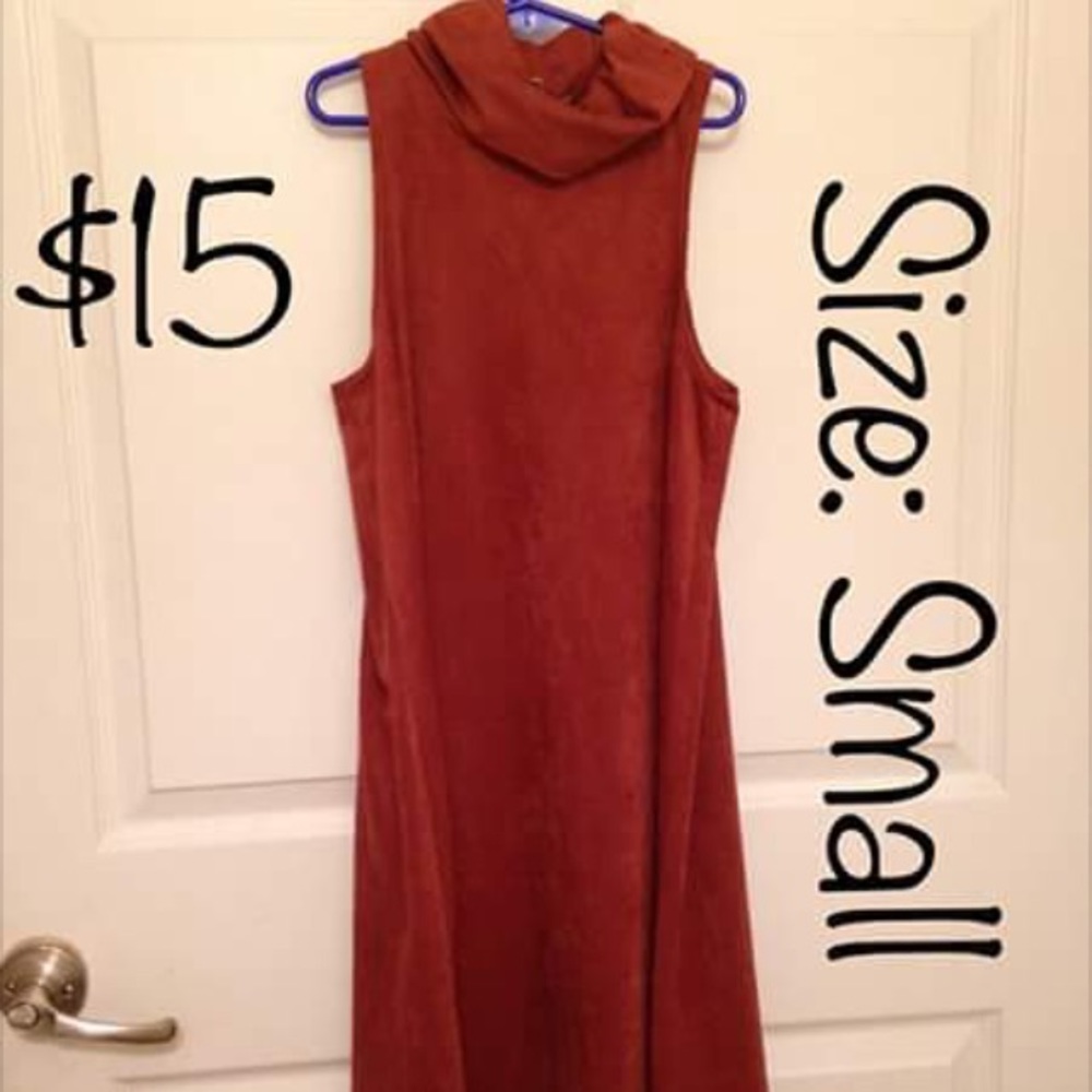 Charlotte Russe Suede Rust Orange Dress
