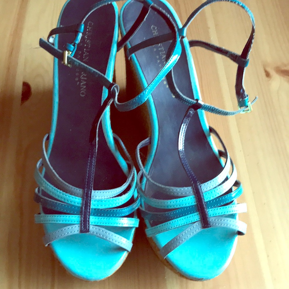 Adorable blue wedges