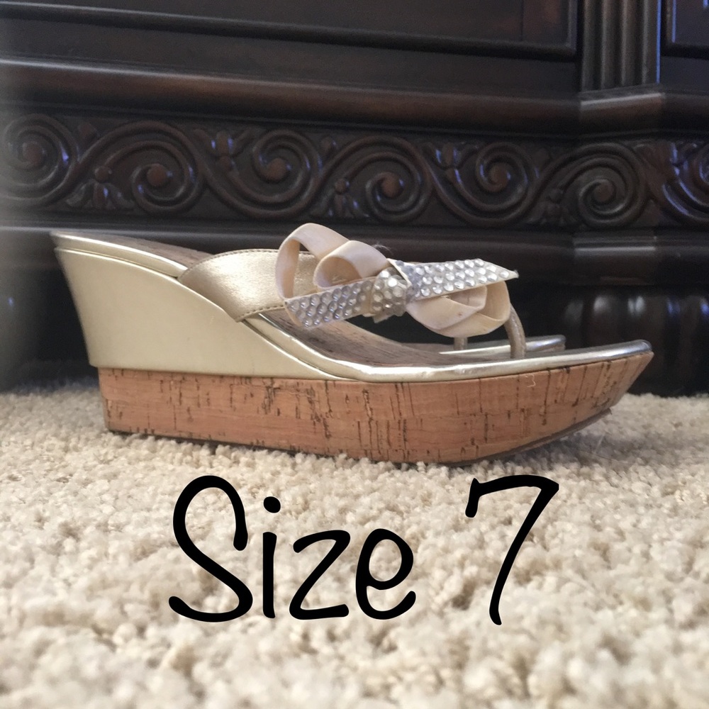 Guess Wedge Sandals Size 7