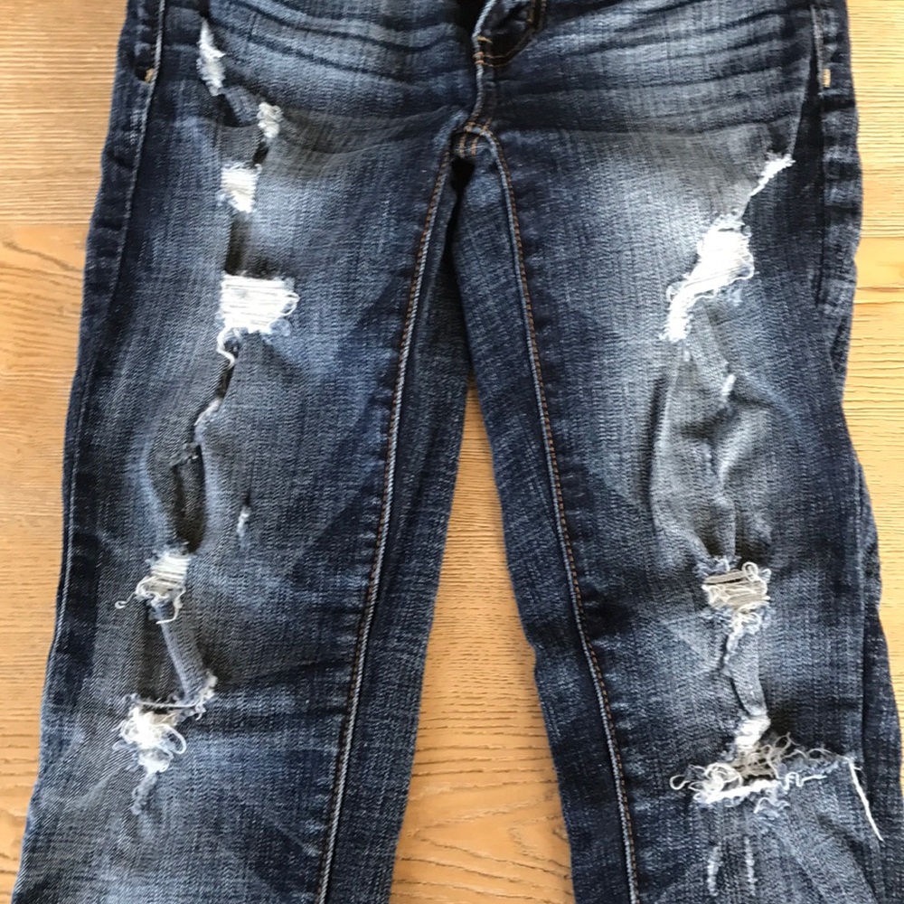 American Eagle Distressed Low Rise Jeggings Jeans