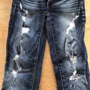 American Eagle Distressed Low Rise Jeggings Jeans