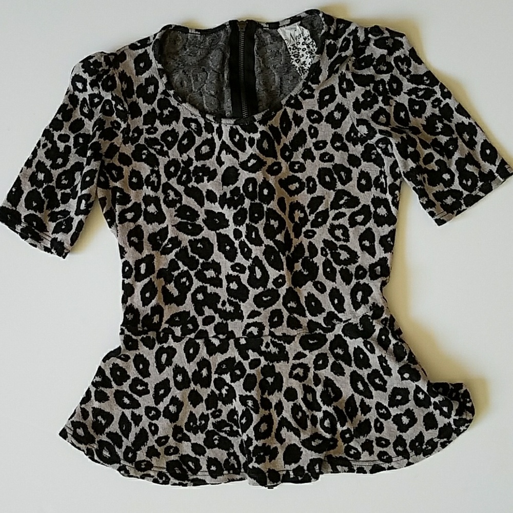 Cheetah Print Peplum