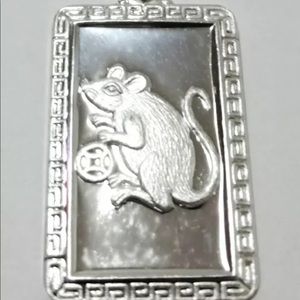 Chinese Zodiac Horoscope 999 fine 925 Rat Pendant