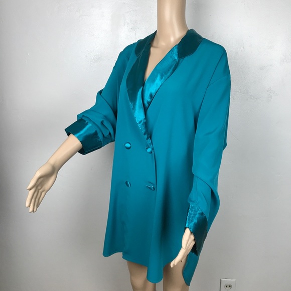 Victoria's Secret blue green sexy light blazer - Picture 1 of 8