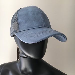 New Faux Leather Trucker Hat