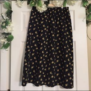 🎉Sale🎉 Vintage Floral Midi Skirt