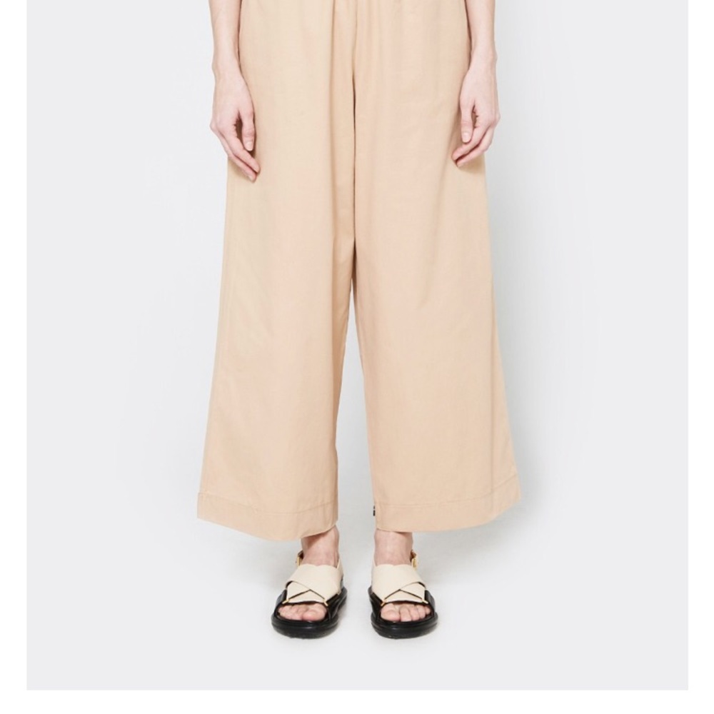 Ganni Phillips cotton pant with optional button