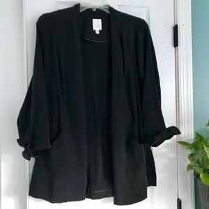 Lauren Conrad Black Blazer with Tie Sleeves