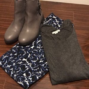 Black/blue floral “Diva” Pant