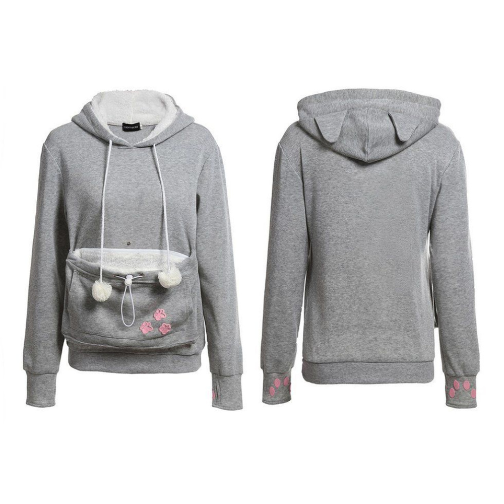 Cat Dog Pet Women Kangaroo Hoodie Carrier Sweater