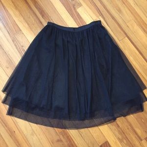 Black Chiffon Skirt