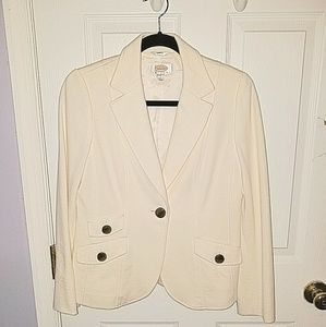 Talbot's Soft White Winter Blazer