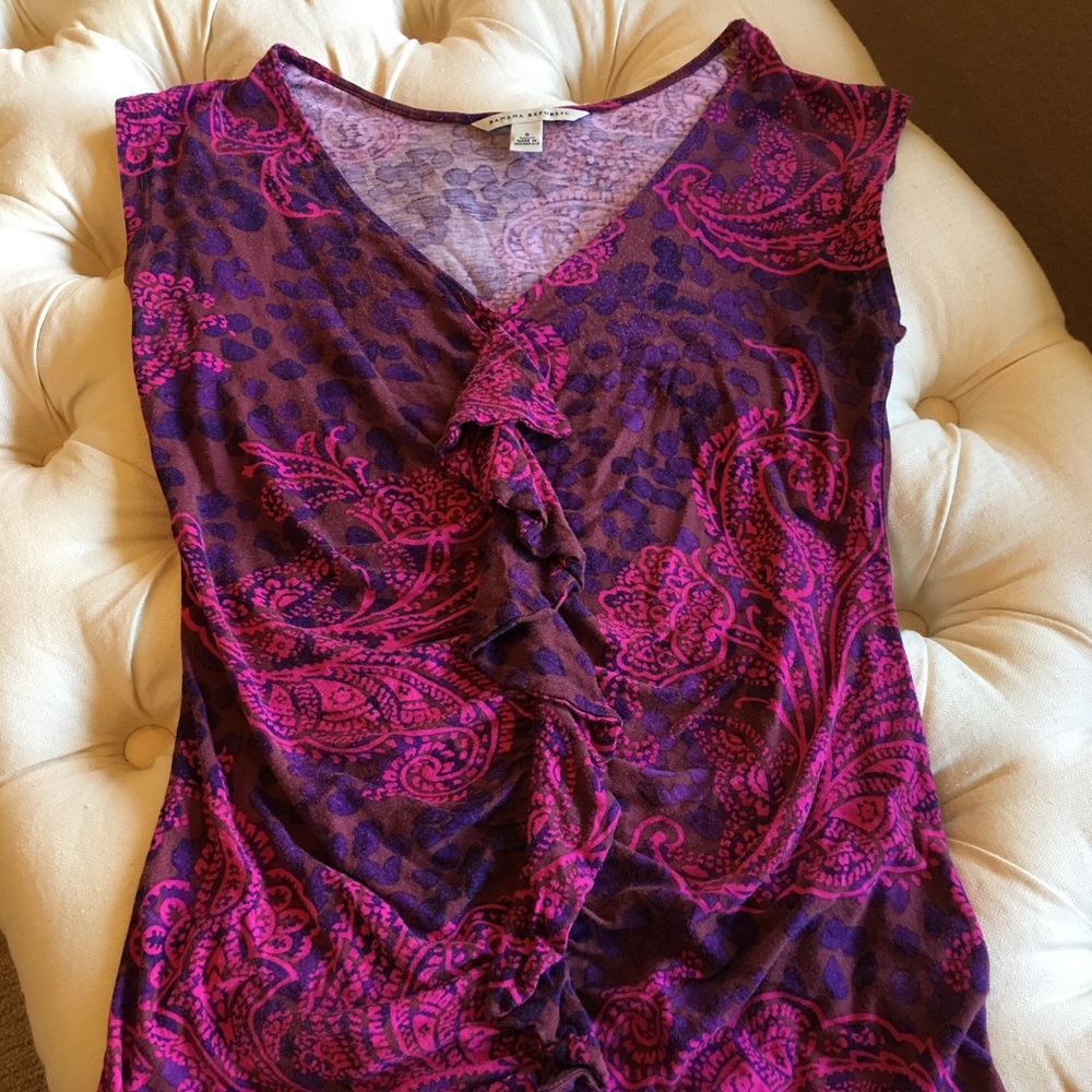 Banana Republic Top with front ruffle
