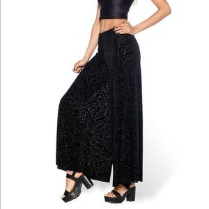 Blackmilk Burned Velvet Damask Flare Pants