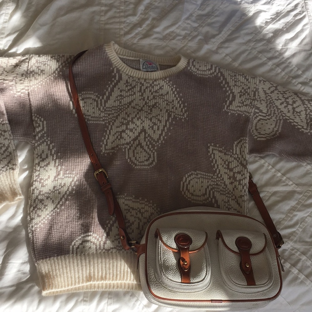 Vintage cream paisley sweater