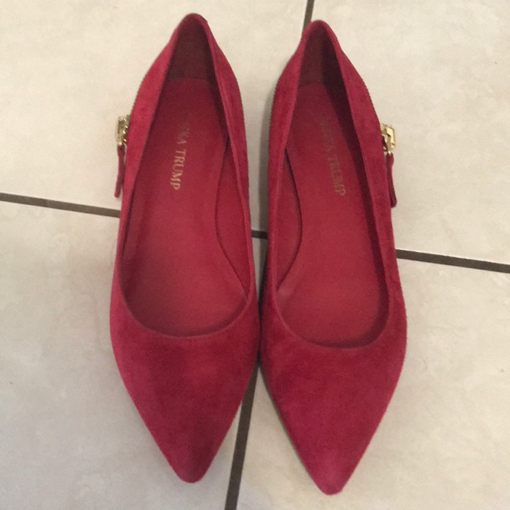 Cute red Ivanka Trump flats sz 7