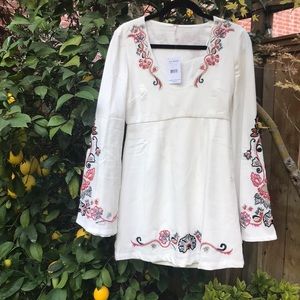 Free People bohemian dress w/ embroidery details