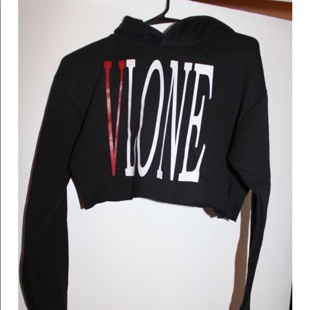 Authentic vlone cropped hoodie from dc pop up shop
