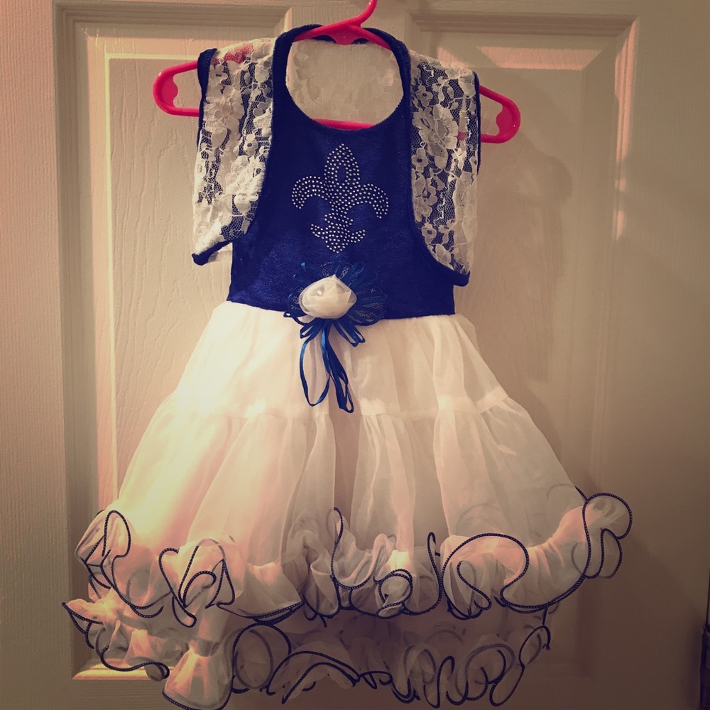 Beautiful blue & white dress