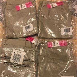 NWT girl's khaki uniform pants