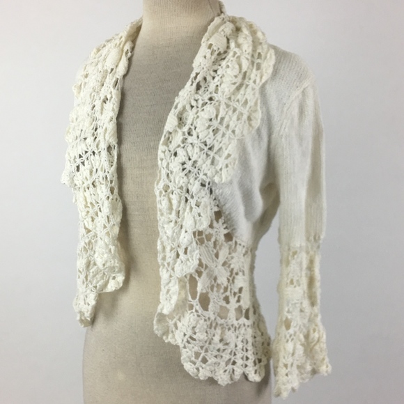 Nine West Sweaters - Nine West cropped crochet sweater