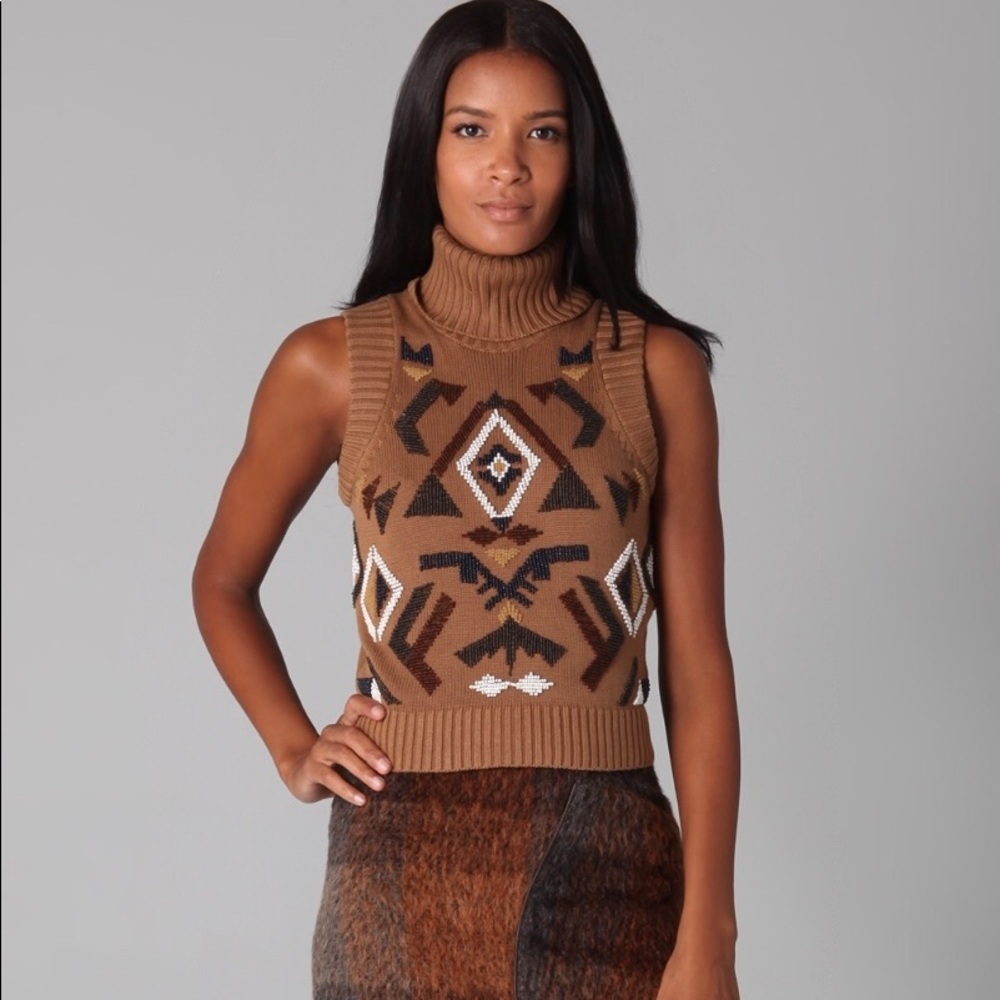 L.A.M.B beaded turtleneck