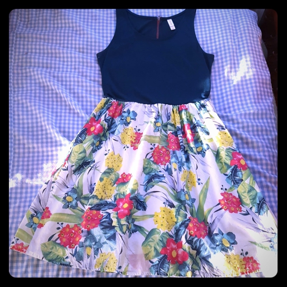 Xhiliration Floral Dress