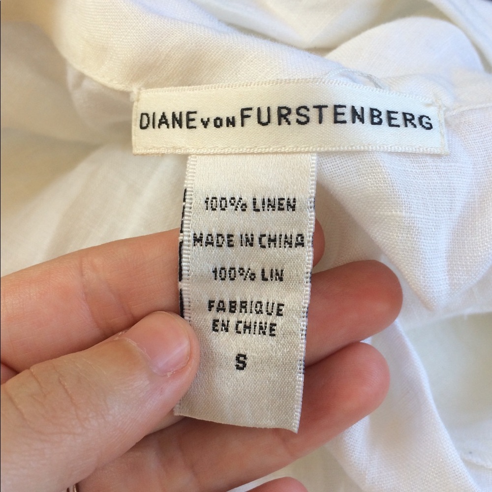 Dianne Von furstenberg white linen romper