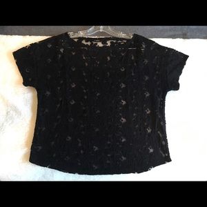 Betsy Johnson black lace top