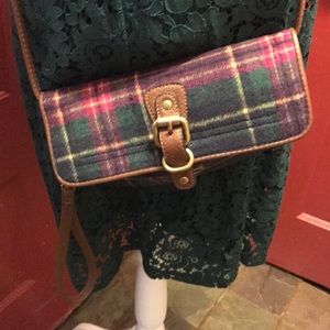 Plaid cross body purse
