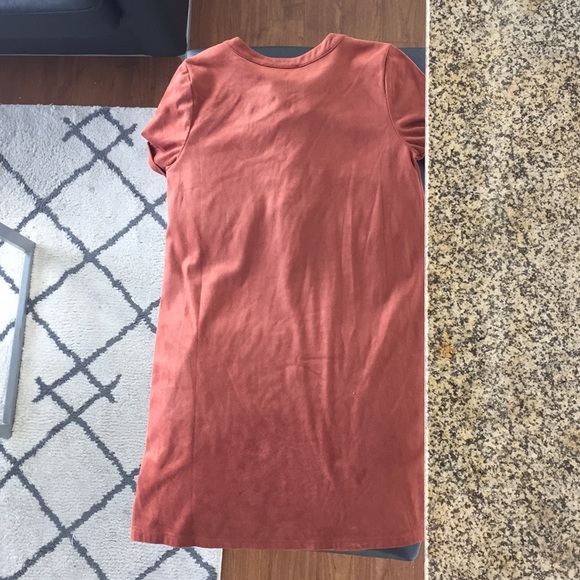 Sweet Wanderer Orange Suede Dress - Picture 2 of 2