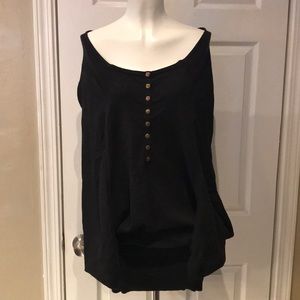 Cashmere Brand drape batwing sweater dress