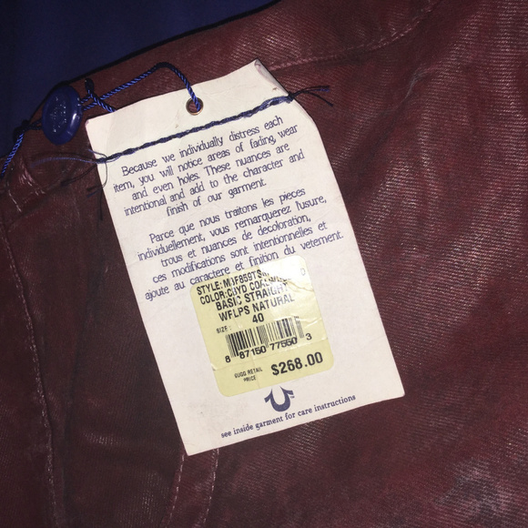 TRUE RELIGION BASIC STRAIGHT WFLPS NATURAL Jeans - Picture 4 of 6