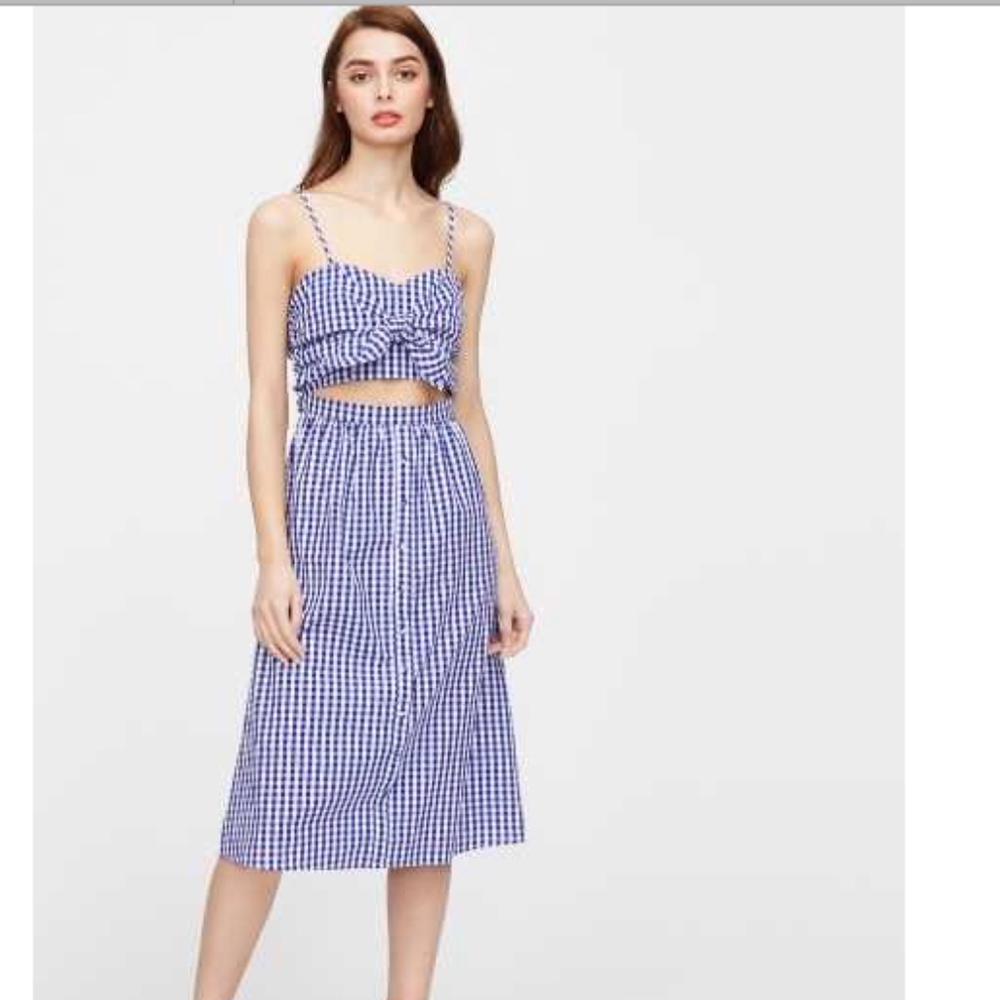 Featured on Pinterest Bowknot midriff cutout dress