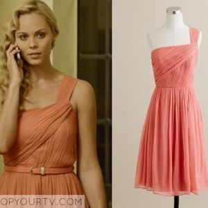 Coral J. Crew Silk Chiffon Lucienne Dress Size 0