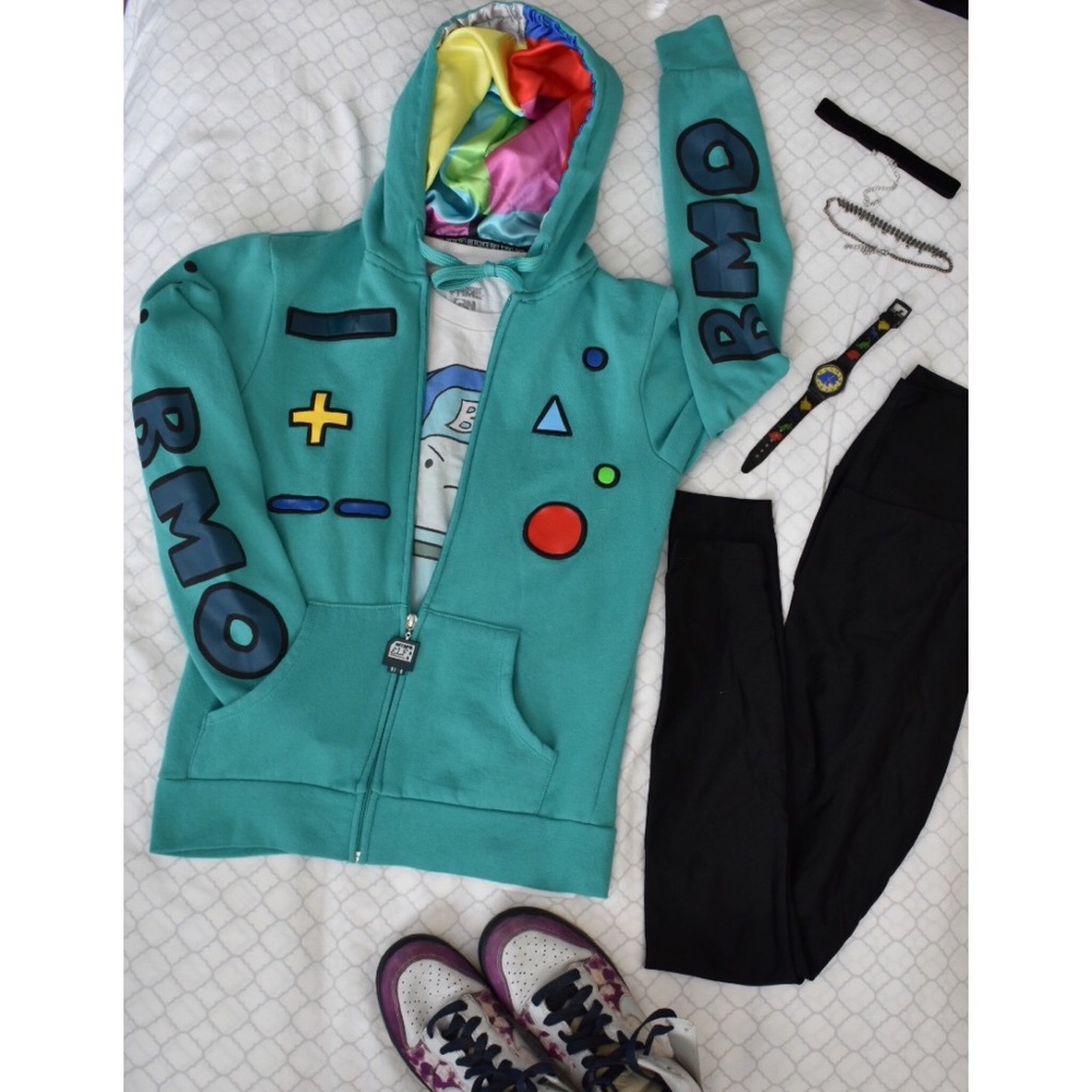 Hot Topic Adventure Time BMO Zipper Hoodie Jacket
