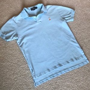POLO RALPH LAUREN light blue polo golf shirt