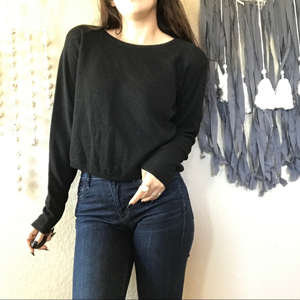 LOWEST PRICE Brandy Melville waffle knit sweater - Picture 3 of 8