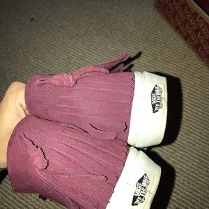 Maroon moccasin vans, only been worn a few times