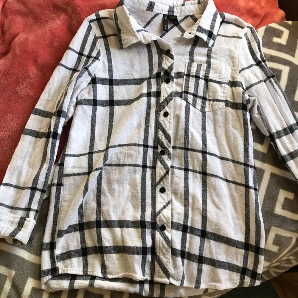 Full tilt black and white flannel